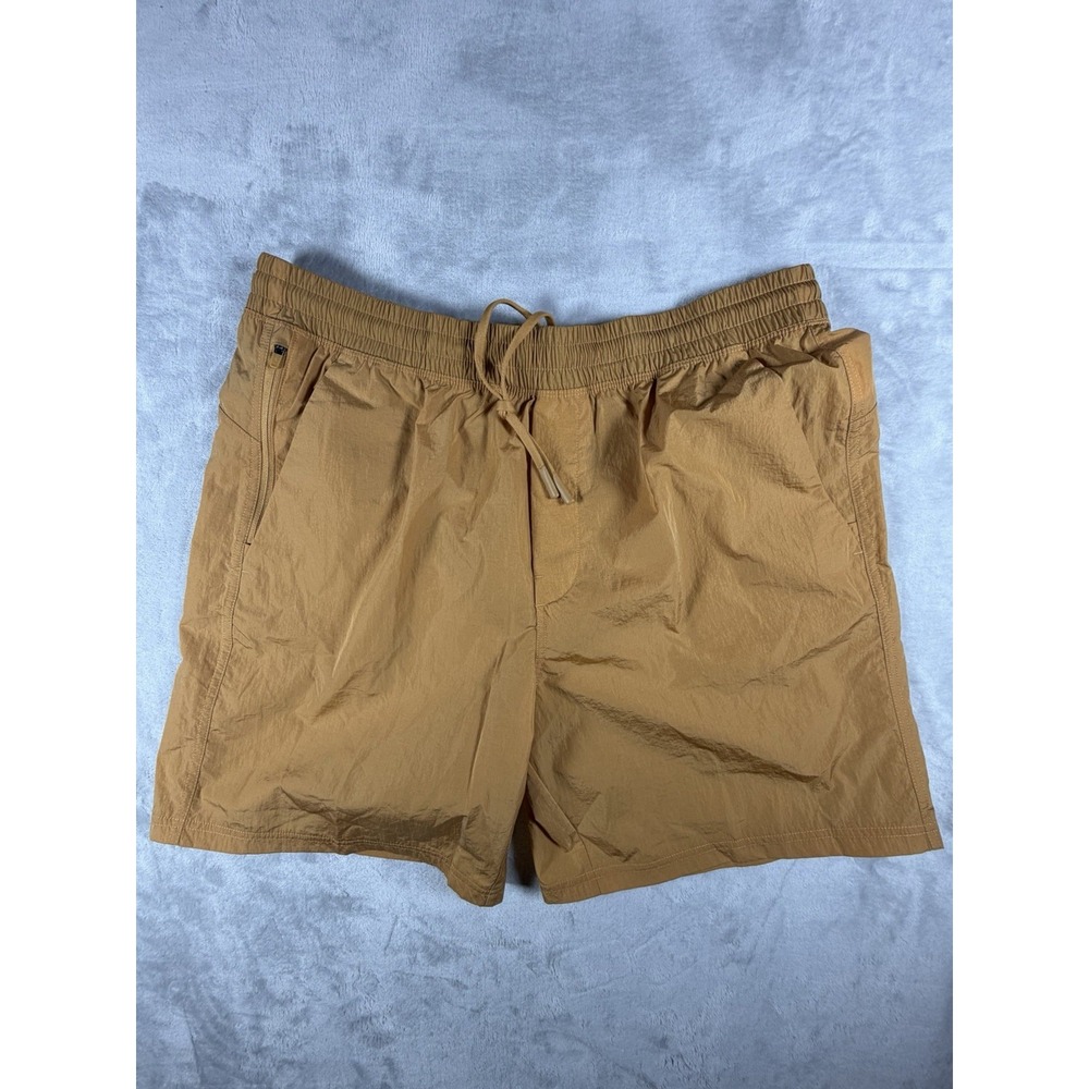 VRST 7" All-In Unlined Short Men L Gold Water Repellent UPF 50+ Zip Pocket